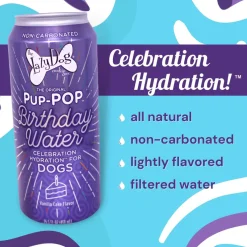 The Lazy Dog Cookie Co. Pup-Pop Birthday Water Vanilla Cake Flavor Dog Treat, 15.5-oz