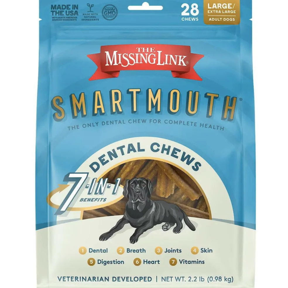 The Missing Link Smartmouth Dental Chews For Large & Extra Large Dogs (28 count)