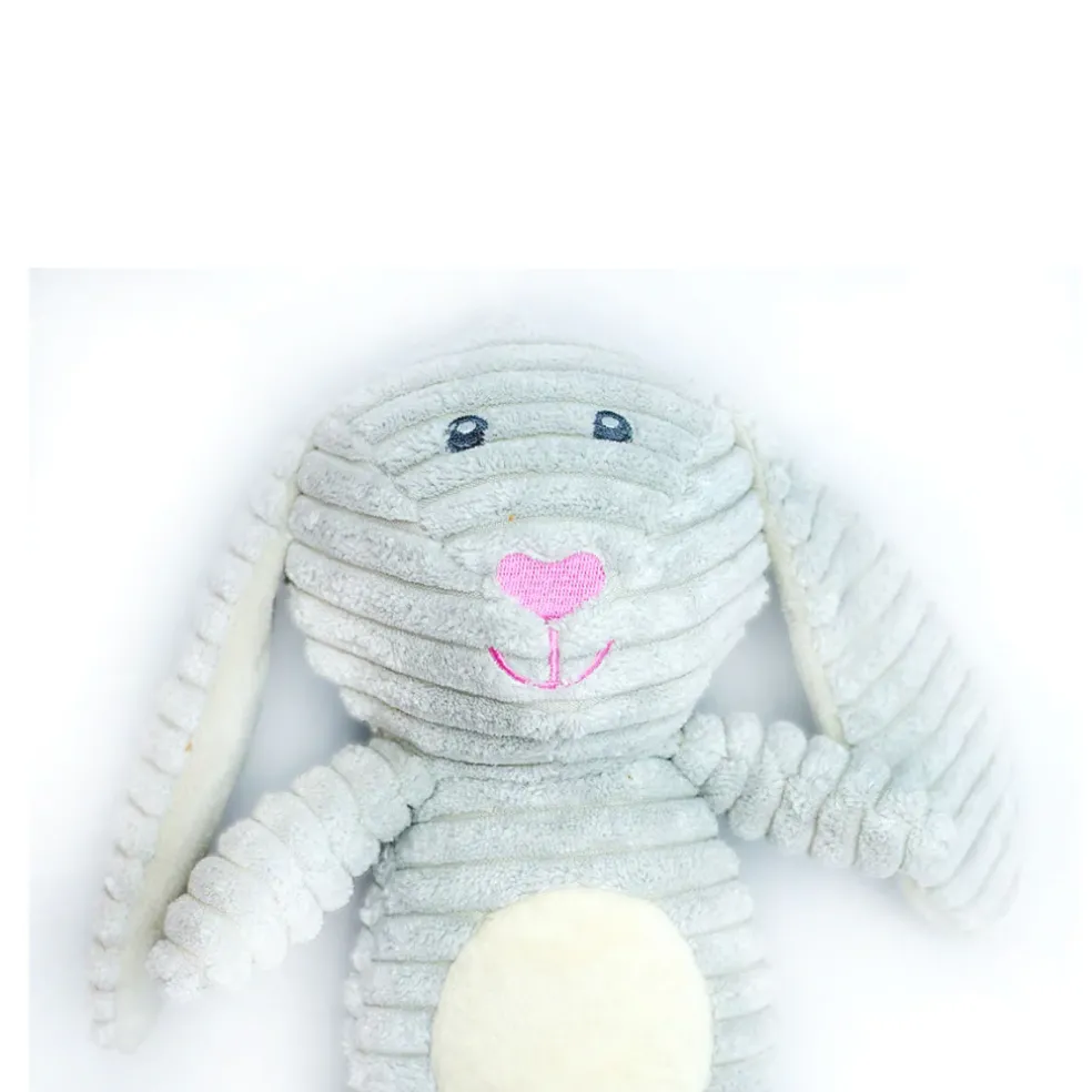 ThoozyPet Tuff & Cuddly Bunny Plush Dog Toy 12.5"