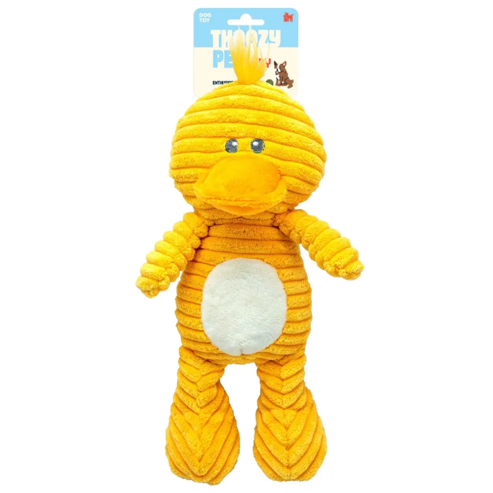 ThoozyPet Tuff & Cuddly Duck Plush Dog Toy, 12.5"