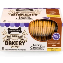 Three Dog Bakery Lick'n Crunch Vanilla & Peanut Butter Cookie Dog Treats (26 oz)