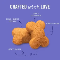 Three Dog Bakery Soft Baked Woofers Sweet Potato Treats For Dogs (13 oz)