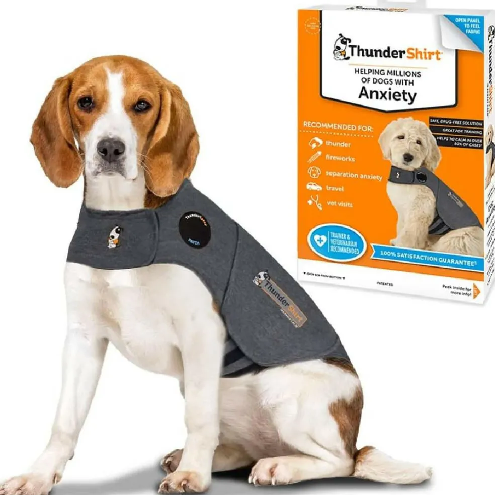 ThunderShirt Anxiety Solution for Medium Dogs 26-40 lbs (Gray)