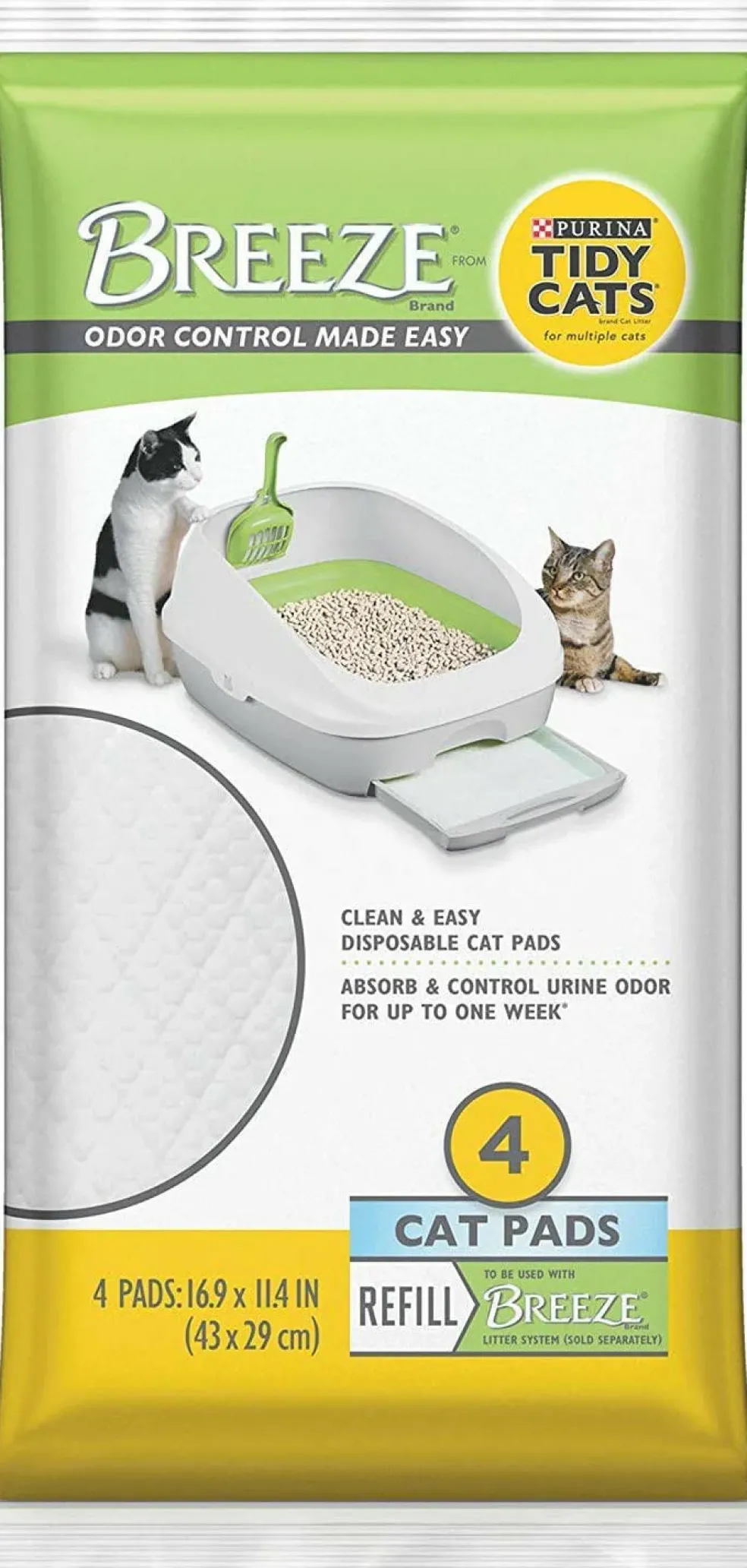 Tidy Cats Breeze Litter System Cat Pads, 10 pad refills