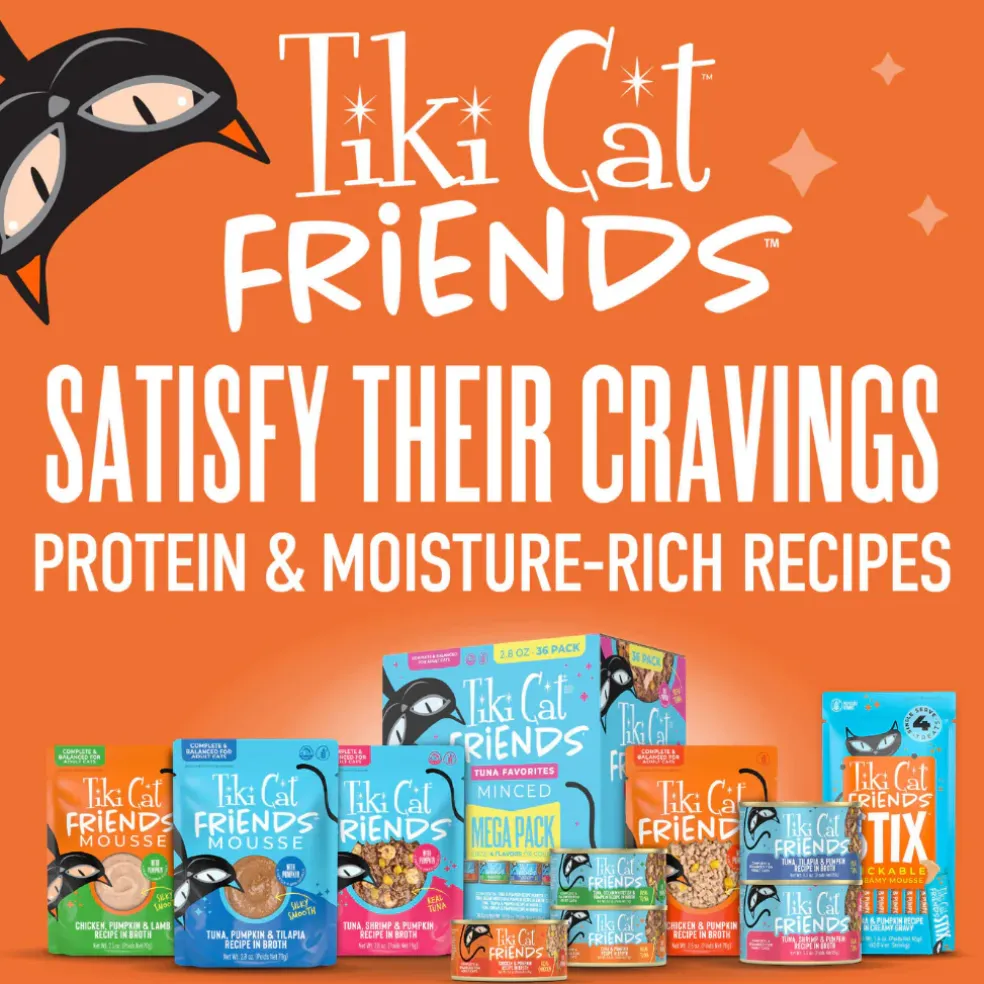 Tiki Cat Friends Stix Chicken & Pumpkin Recipe in Creamy Gravy Lickable Cat Treats (0.4 oz x 4 servings)