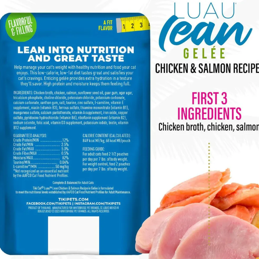 Tiki Cat Luau Lean Gelee Chicken and Salmon Grain-Free Wet Food For Cats (2.8 oz x 12 Pouches)