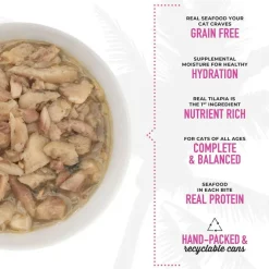 Tiki Cat Luau Tilapia in Tilapia Consomme Grain-Free Canned Food For Cats (6 oz x 8 cans)