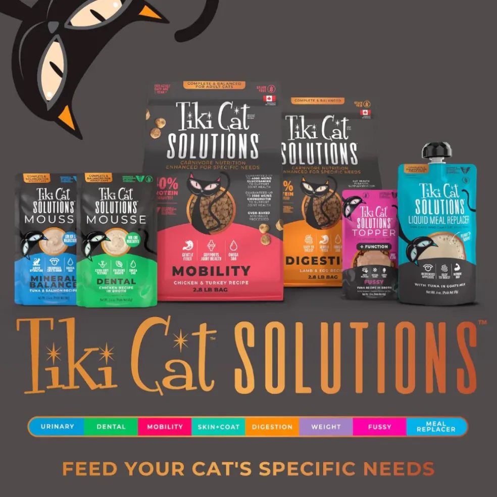 Tiki Cat Solutions Supplement Mobility Chicken Recipe in Broth for Cats (0.28 oz x 20 sachets)