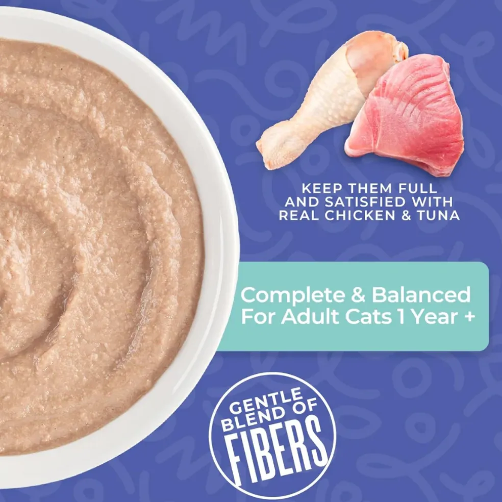 Tiki Cat Velvet Mousse Hairball Control Chicken & Tuna Recipe Wet Cat Food (2.8 oz x 12 pouches)