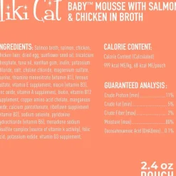 Tiki Cat Velvet Mousse Kitten Salmon Grain-Free Wet Food for Cats (2.4 oz x 12 pouches)