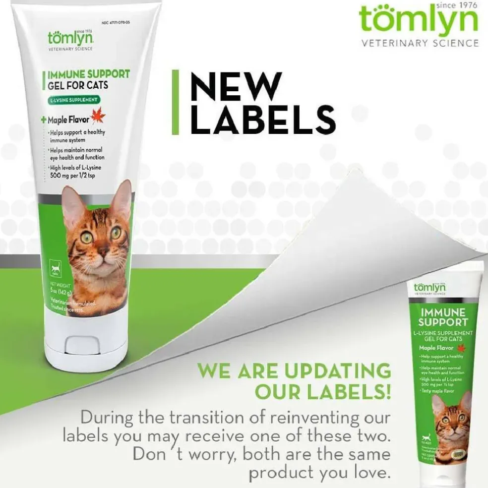 Tomlyn Immune Support L-Lysine Maple Flavor Gel for Cats (5 oz)