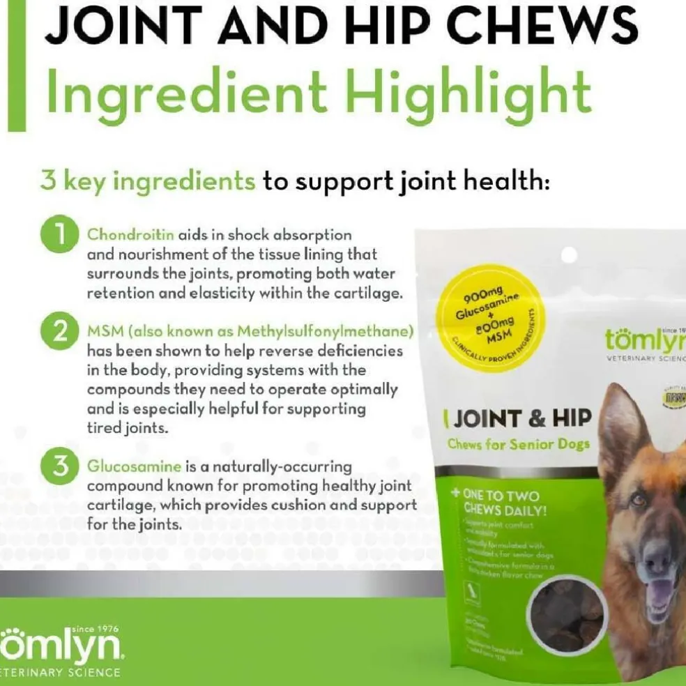Tomlyn Joint & Hip Chews for Senior Dogs (30 soft chews)
