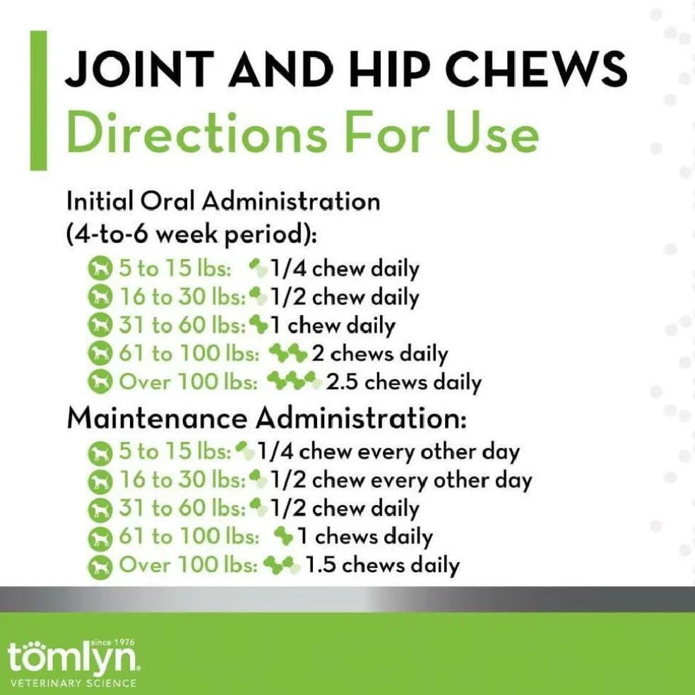 Tomlyn Joint & Hip Chews for Senior Dogs (30 soft chews)