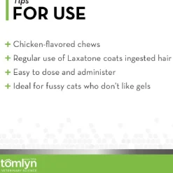 Tomlyn Laxatone Chicken Flavor Hairball Remedy Soft Chews (60 ct)