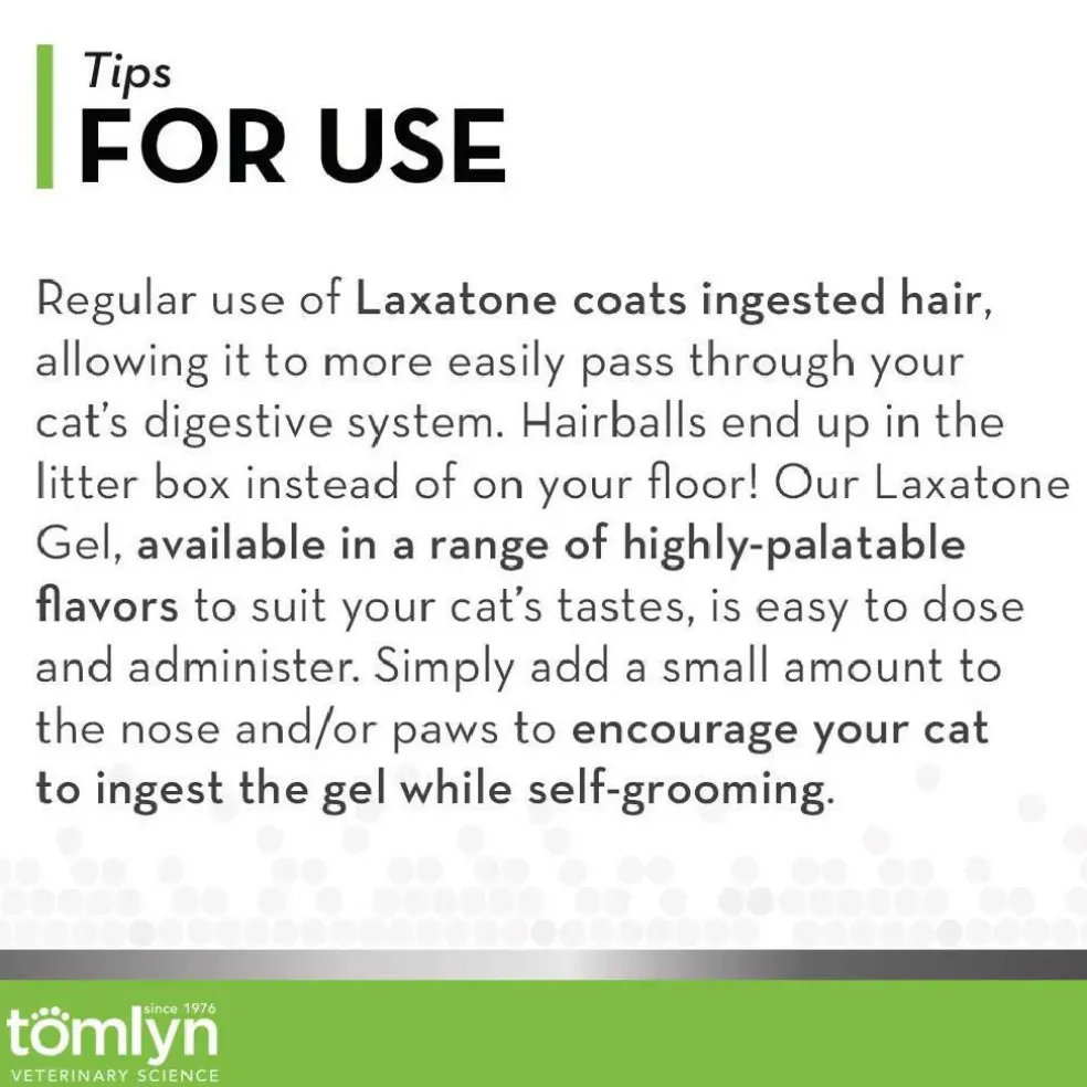 Tomlyn Laxatone Hairball Remedy Gel for Cats- Catnip Flavor (4.25 oz)