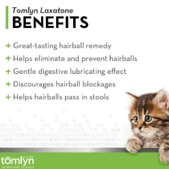 Tomlyn Laxatone Hairball Remedy Gel for Cats- Maple Flavor