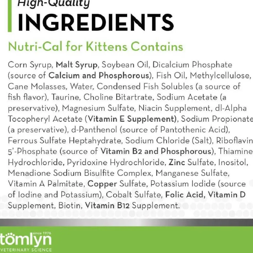 Tomlyn Nutri-Cal Gel Tuna Flavored High Calorie Nutritional Supplement for Kittens (4.25 oz)