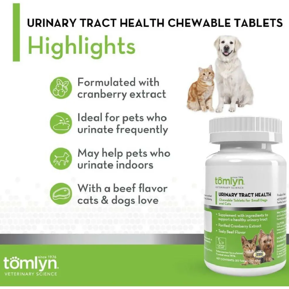 Tomlyn Urinary Tract Health for Cats & Small Dogs (30 chewable tablets)