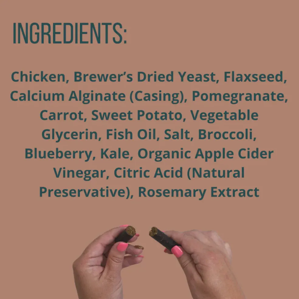 Treat Collective Chicken + Blueberry & Pomegranate Dog Jerky Sticks (16 pack)