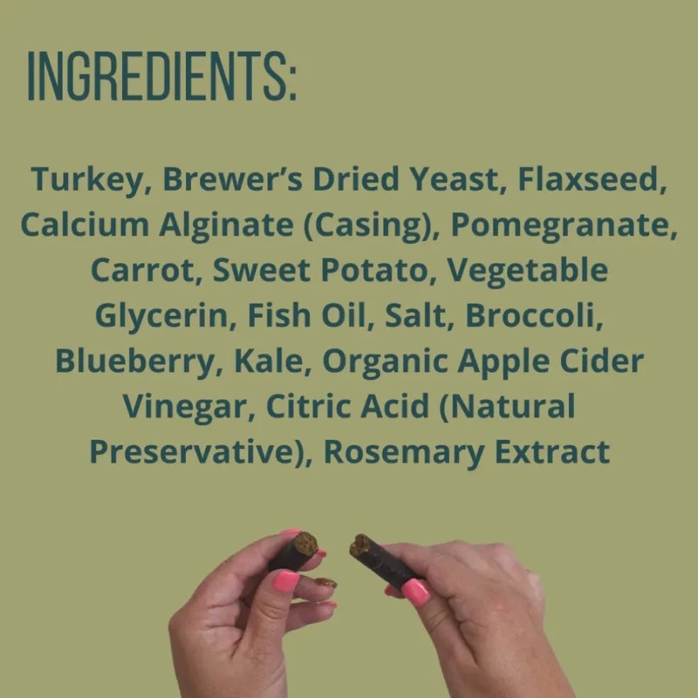 Treat Collective Turkey + Kale & Pomegranate Dog Jerky Sticks (16 pack)