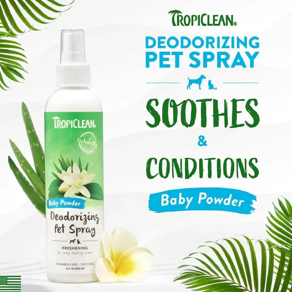 Tropiclean Baby Powder Deodorizing Pet Spray (8 oz)