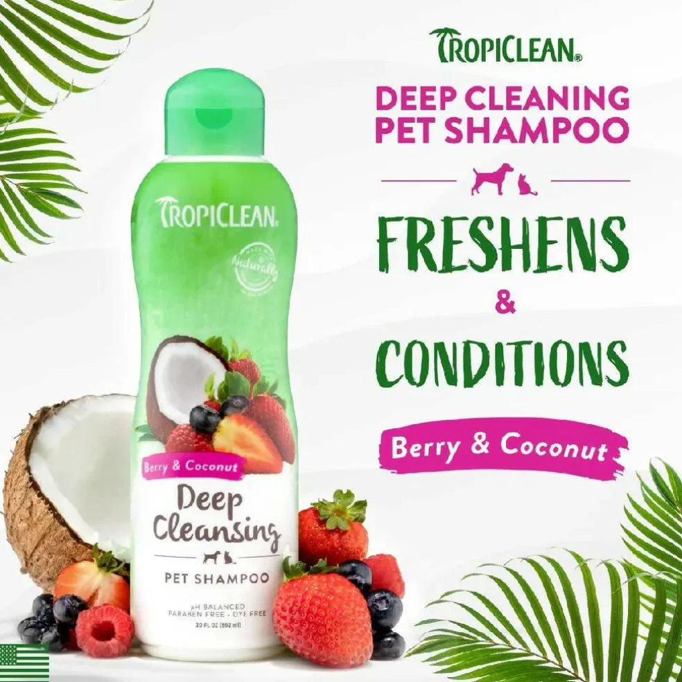 Tropiclean Coconut & Berry Deep Cleansing Shampoo For Pets