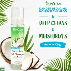 TropiClean Dander Reducing Waterless Cat Shampoo (7.4oz)