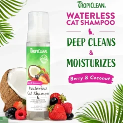 TropiClean Deep Cleansing Waterless Cat Shampoo (7.4oz)