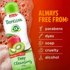 TropiClean EnduraScent Mango Kiwi Shampoo for Dogs & Cats (20 oz)