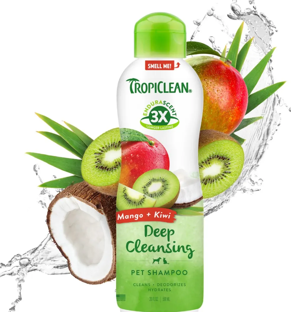 TropiClean EnduraScent Mango Kiwi Shampoo for Dogs & Cats (20 oz)