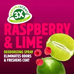 TropiClean EnduraScent Raspberry Lime Deodorizing Pet Spray For Dogs & Cats (8 oz)