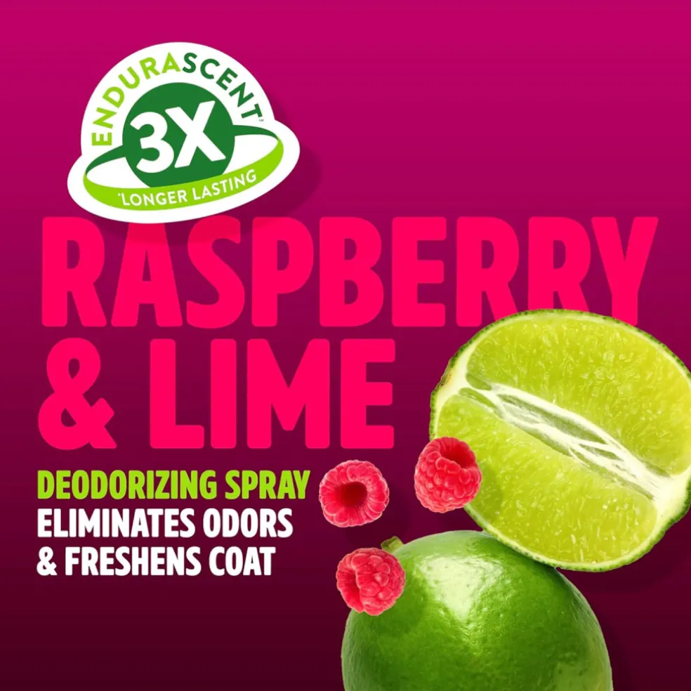 TropiClean EnduraScent Raspberry Lime Deodorizing Pet Spray For Dogs & Cats (8 oz)