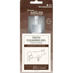 TropiClean Enticers Dental Cleaning Gel for Dogs Smoked Brisket Flavor