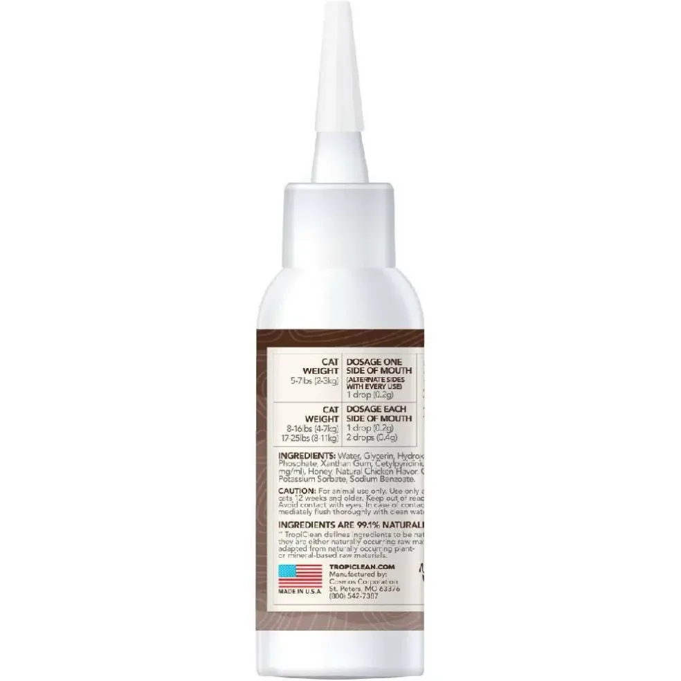 TropiClean Enticers Teeth Cleaning Honey Marinated Chicken Flavor for Cats (2oz)