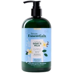 TropiClean Essentials Goat's Milk Hypoallergenic Shampoo for Dogs Puppies and Cats (16 oz)