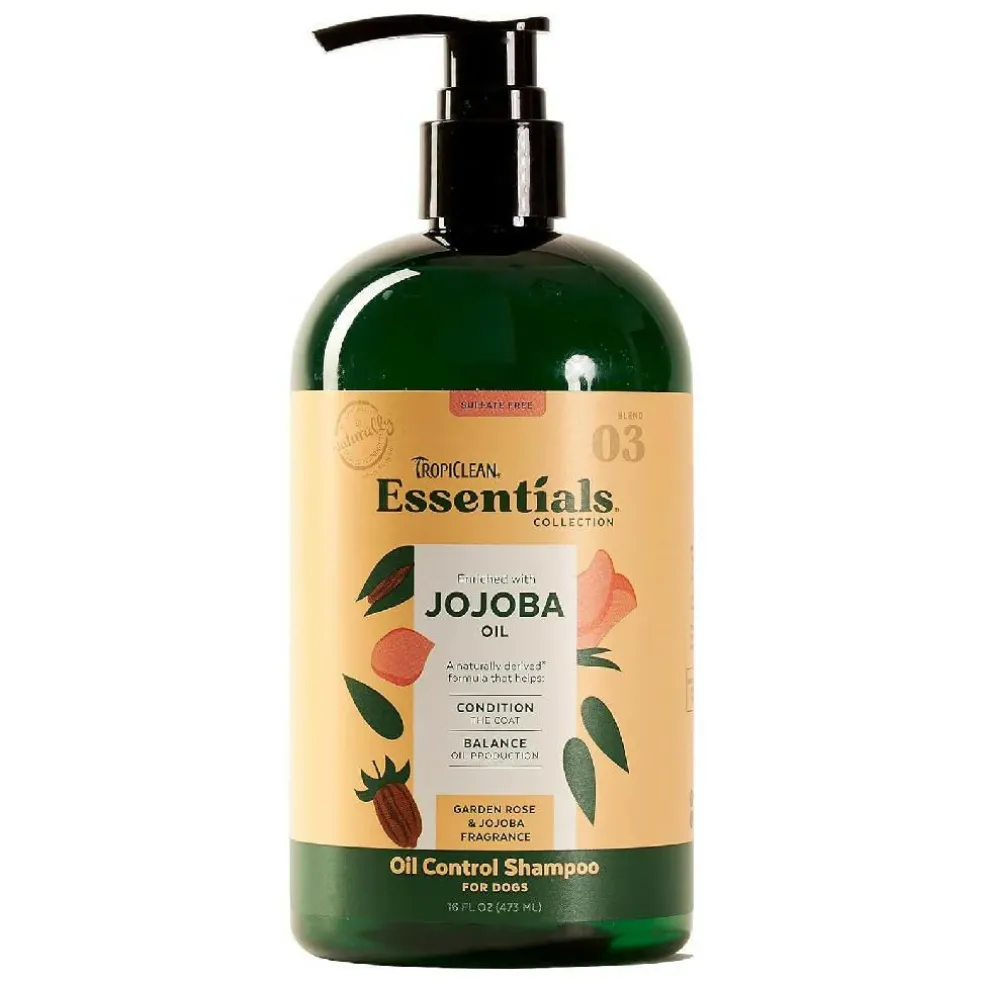 TropiClean Essentials Jojoba Oil Control Shampoo for Dogs (16 oz)