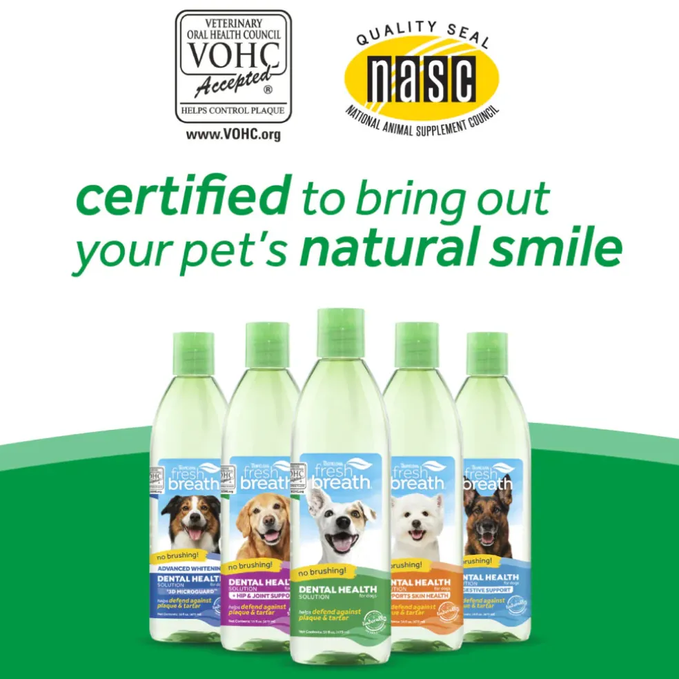 TropiClean Fresh Breath Advanced Whitening Dental Health Solution for Dogs