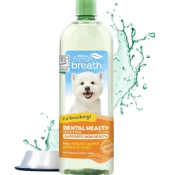 TropiClean Fresh Breath Dental Health Solution Supports Skin Health for Dogs