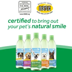TropiClean Fresh Breath Dental Health Solution Supports Skin Health for Dogs