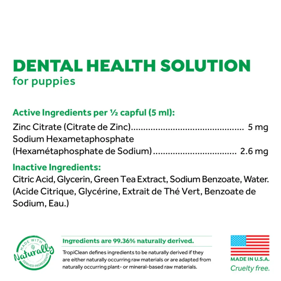 TropiClean Fresh Breath Dental Health Solution for Puppies (16 oz)