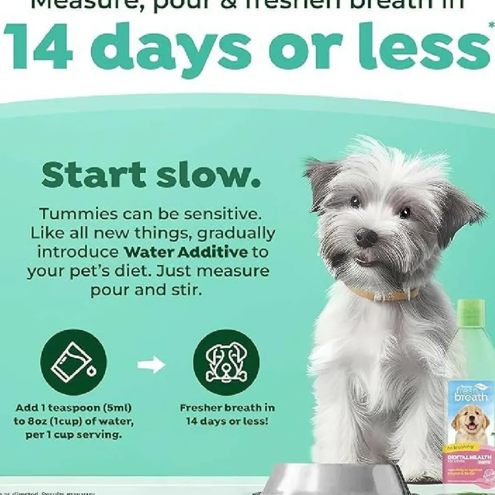 TropiClean Fresh Breath Dental Health Solutions Water Additive for Puppies (8 oz)
