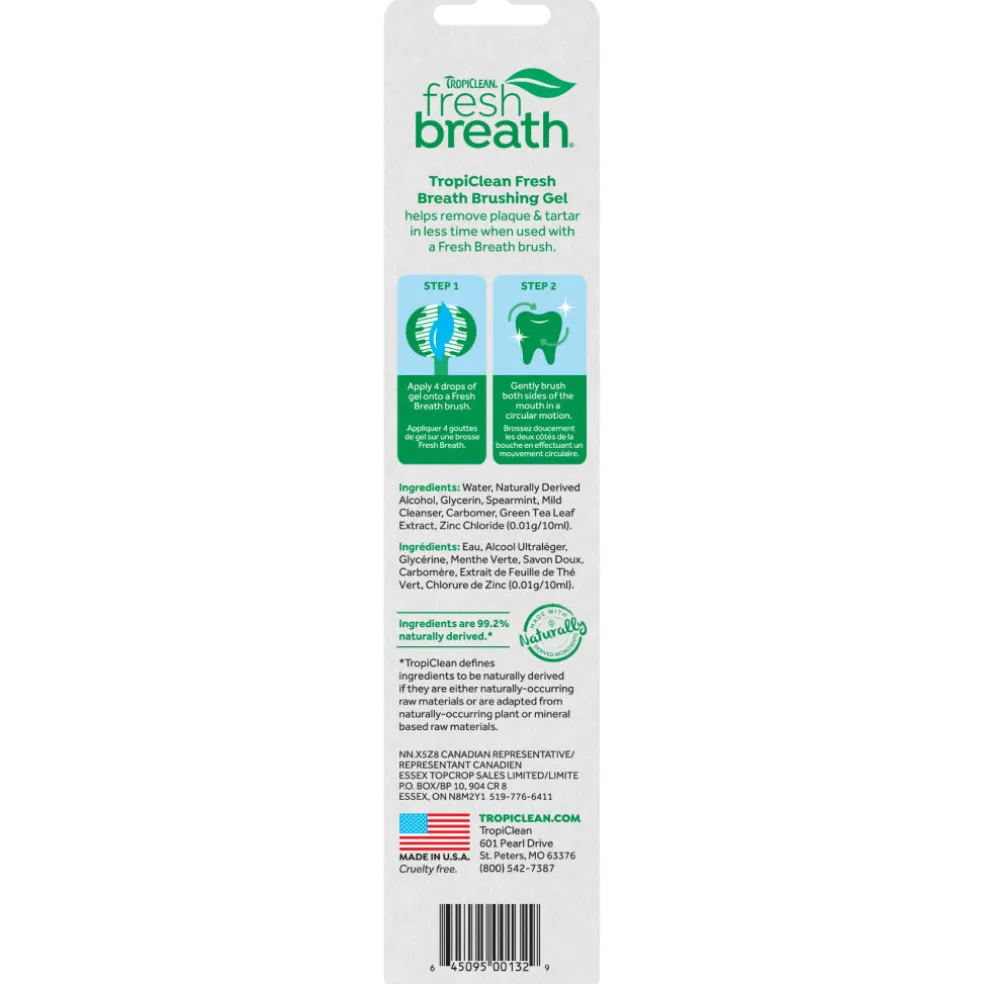 TropiClean Fresh Breath Dental & Oral Care Brushing Gel for Dogs (2 oz)