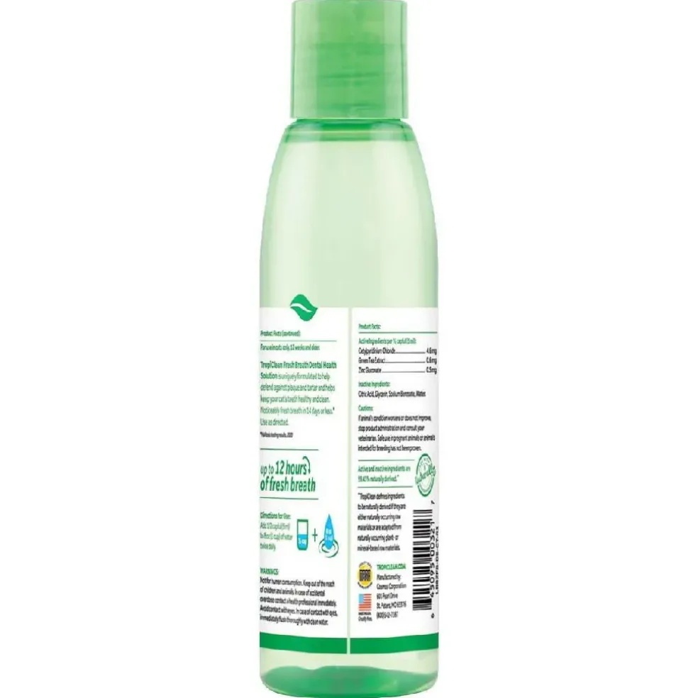 TropiClean Fresh Breath Dental Health Solution Water Additive for Cats