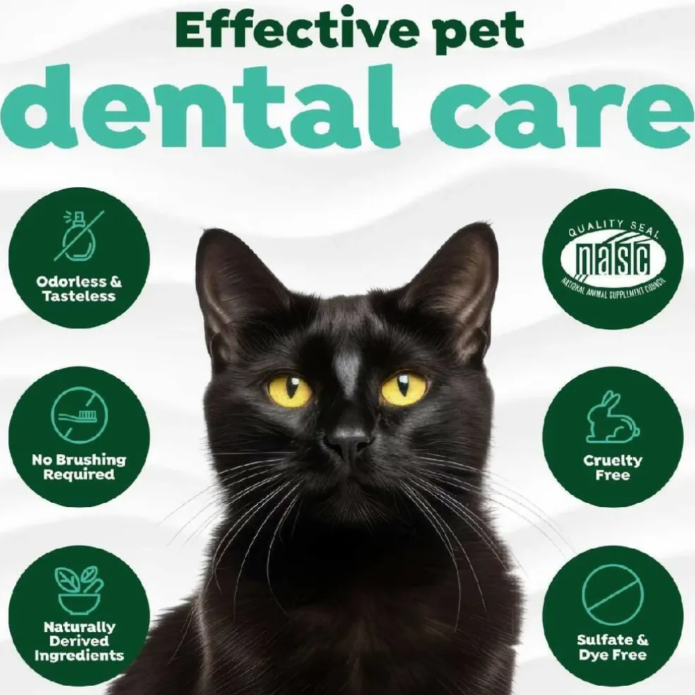 TropiClean Fresh Breath Dental Health Solution Water Additive for Cats