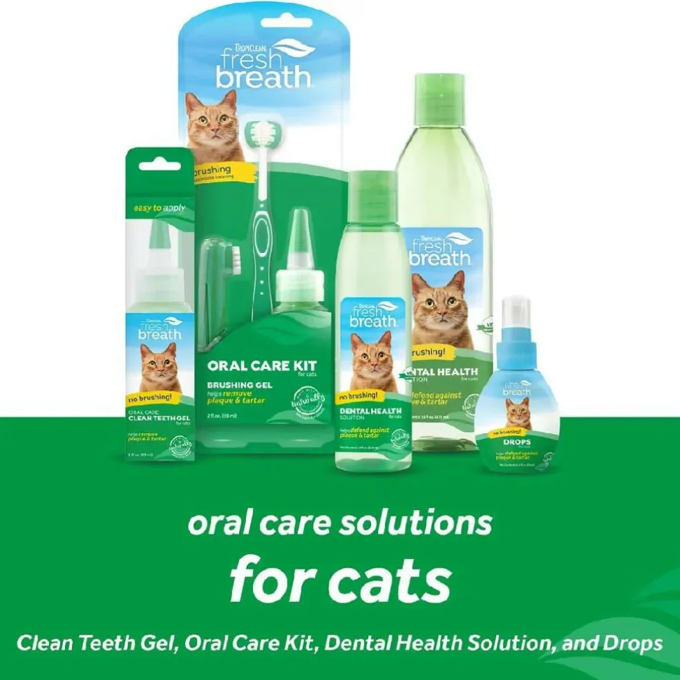 TropiClean Fresh Breath Dental Health Solution Water Additive for Cats