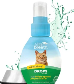 TropiClean Fresh Breath Drops Oral Care Water Additive for Cats (2.2 oz)
