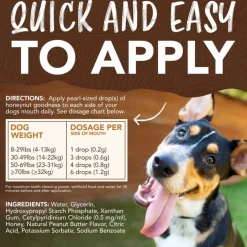 TropiClean Fresh Breath Enticers Peanut Butter & Honey Tartar Control Teeth Cleaning Gel For Dogs (2 oz)