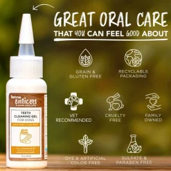 TropiClean Fresh Breath Enticers Peanut Butter & Honey Oral Care Kit for Dogs, 2oz