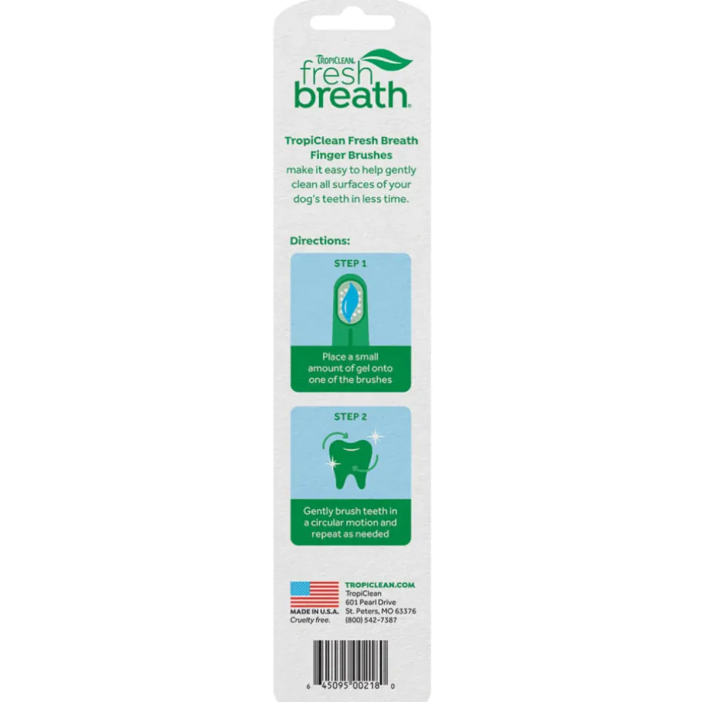 TropiClean Fresh Breath Finger Brushes for Pets (2 pack)
