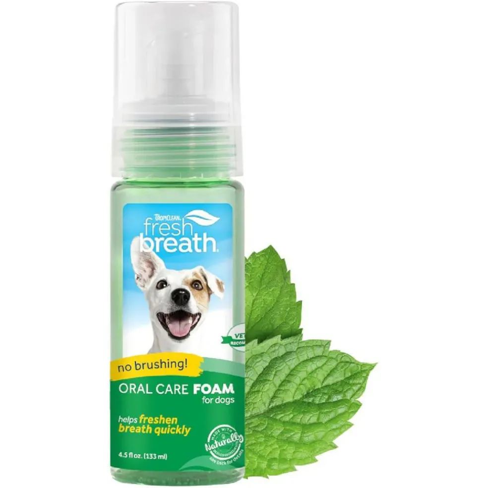 Tropiclean Fresh Breath Freshener Mint Foam For Pets (4.5 oz)